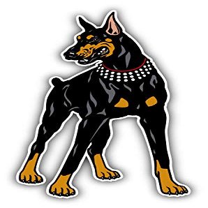 KW Vinyl Magnet Doberman Pinscher Breed Dog Truck Car Magnet Bumper Sticker Magnetic 5"