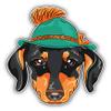KW Vinyl Magnet Hipster Dachshund Dog Head Truck Car Magnet Bumper Sticker Magnetic 5" view 1