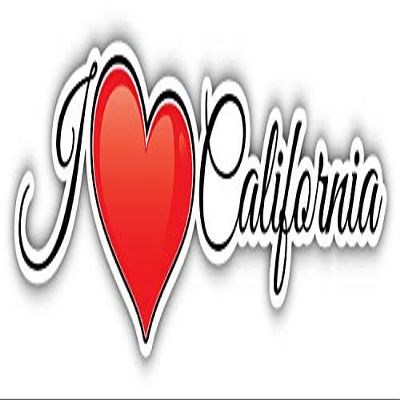 KW Vinyl Magnet I Love California USA Travel Slogan Truck Car Magnet Bumper Sticker Magnetic 5"