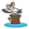 KW Vinyl Magnet Funny Pelican Truck Car Magnet Bumper Sticker Magnetic 5" view 1