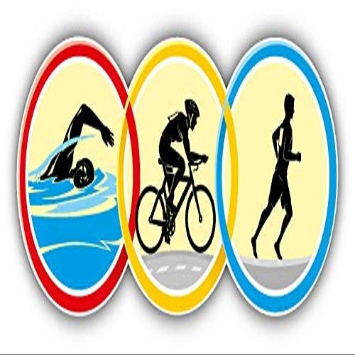 KW Vinyl Magnet Triathlon Sport Label Truck Car Magnet Bumper Sticker Magnetic 5" Decal