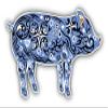 KW Vinyl Magnet Patterned Pig Truck Car Magnet Bumper Sticker Magnetic 5" view 1