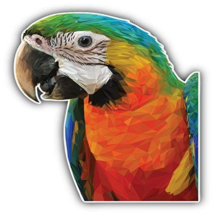 KW Vinyl Magnet Triangulated Parrot Head Truck Car Magnet Bumper Sticker Magnetic 5"