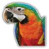 KW Vinyl Magnet Triangulated Parrot Head Truck Car Magnet Bumper Sticker Magnetic 5" view 1