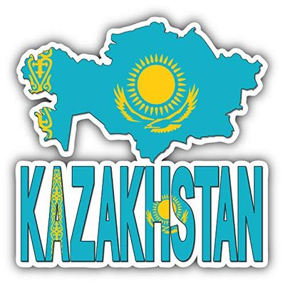 KW Vinyl Magnet Kazakhstan Map Flag Slogan Truck Car Magnet Bumper Sticker Magnetic 5"