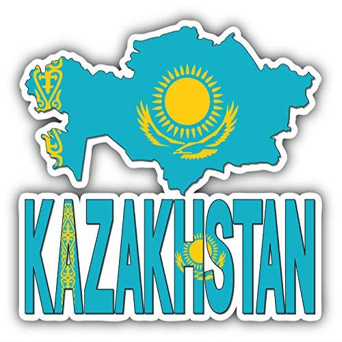 KW Vinyl Magnet Kazakhstan Map Flag Slogan Truck Car Magnet Bumper Sticker Magnetic 5"