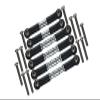 GPM for Arrma Granite 4x4 / Big Rock Crew Cab 4x4 Upgrade Parts Stainless Steel Adjustable Tie Rods - 6Pc Set Gray Silver view 1
