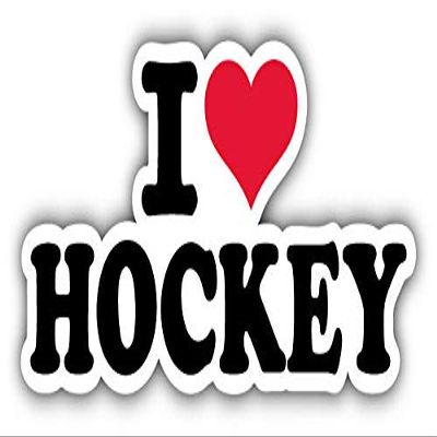 KW Vinyl Magnet I Love Hockey Label Truck Car Magnet Bumper Sticker Magnetic 5"