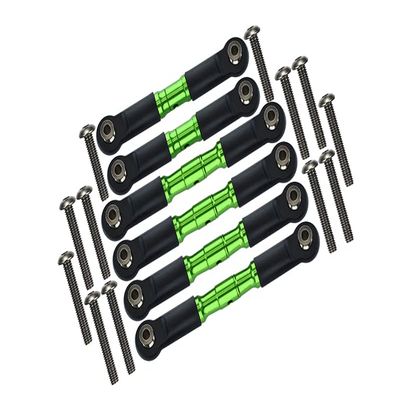 GPM Granite 4x4 / Big Rock Crew Cab 4x4 Upgrade Parts Stainless Steel Adjustable Tie Rods - 6Pc Set Green