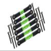 GPM Granite 4x4 / Big Rock Crew Cab 4x4 Upgrade Parts Stainless Steel Adjustable Tie Rods - 6Pc Set Green view 1