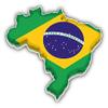 KW Vinyl Magnet Brazil Map Flag 3D Truck Car Magnet Bumper Sticker Magnetic 5" view 1