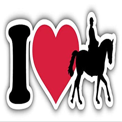 KW Vinyl Magnet I Love Horse Sport Truck Car Magnet Bumper Sticker Magnetic 5"
