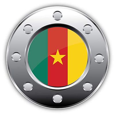KW Vinyl Magnet Cameroon Metal Flag Truck Car Magnet Bumper Sticker Magnetic 5"