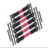 GPM Granite 4x4 / Big Rock Crew Cab 4x4 Upgrade Parts Stainless Steel Adjustable Tie Rods - 6Pc Set Red view 1
