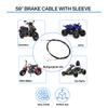 AlveyTech 59" Brake Cable with Sleeve - Replacement fits Motovox MBX10, MBX11, 79cc Mini Gas Bikes, Electric Scooter, ATV, Go-Kart, Front Adult Bike Accessories, Mountain/Road Bicycle, Universal Wire view 2