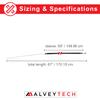AlveyTech 59" Brake Cable with Sleeve - Replacement fits Motovox MBX10, MBX11, 79cc Mini Gas Bikes, Electric Scooter, ATV, Go-Kart, Front Adult Bike Accessories, Mountain/Road Bicycle, Universal Wire view 3