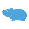 Dark Spark Decals Pet Guinea Pig 11 inch Light Blue Indoor Outdoor Vinyl Decal view 1