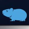 Dark Spark Decals Pet Guinea Pig 11 inch Light Blue Indoor Outdoor Vinyl Decal view 2