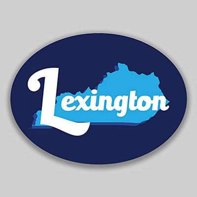 JB Print Magnet Lexington Kentucky Oval Vinyl City Town College University Vinyl Decal Sticker Car Waterproof Car Decal Magnetic Bumper Sticker 5"