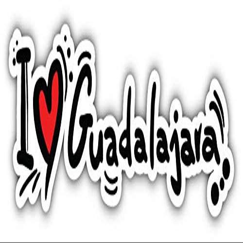 KW Vinyl Magnet I Love Guadalajara Slogan Truck Car Magnet Bumper Sticker Magnetic 5"