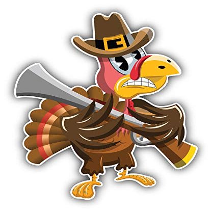 KW Vinyl Magnet Angry Turkey Cartoon Animal Truck Car Magnet Bumper Sticker Magnetic 5"