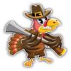 KW Vinyl Magnet Angry Turkey Cartoon Animal Truck Car Magnet Bumper Sticker Magnetic 5" view 1