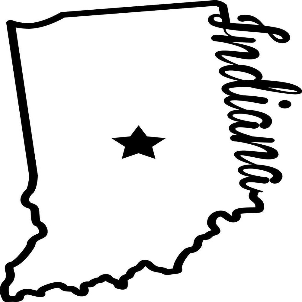 JB Print Magnet State of Indiana Vinyl Decal Sticker Car Waterproof Car Decal Magnetic Bumper Sticker 5"