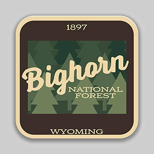JB Print Magnet Bighorn National Forest Explore Wanderlust Camping Hiking Vinyl Decal Sticker Car Waterproof Car Decal Magnetic Bumper Sticker 5"