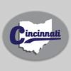 JB Print Magnet Cincinnati Ohio Oval Vinyl Grey City Town College University Vinyl Decal Sticker Car Waterproof Car Decal Magnetic Bumper Sticker 5" view 1