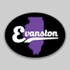 JB Print Magnet Evanston Illinois Oval Vinyl Town City College University Vinyl Decal Sticker Car Waterproof Car Decal Magnetic Bumper Sticker 5" view 1