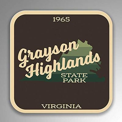 JB Print Magnet Grayson Highlands State Park Explore Wanderlust Camping Hiking Vinyl Decal Sticker Car Waterproof Car Decal Magnetic Bumper Sticker 5"