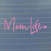 Milk Mug Designs Mom Life with Heart 10 inch Light Pink Vinyl Decal view 2