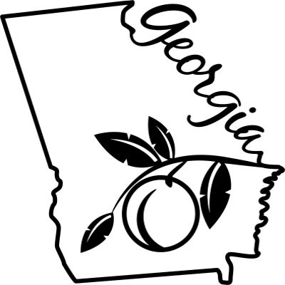 JB Print Magnet Georgia The Peach State Vinyl Decal Sticker Car Waterproof Car Decal Magnetic Bumper Sticker 5"