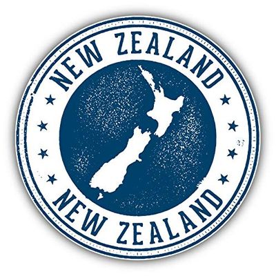 KW Vinyl Magnet New Zealand Grunge Map Stamp Truck Car Magnet Bumper Sticker Magnetic 5"