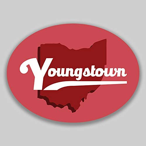JB Print Magnet Youngstown Ohio Oval Vinyl City Town College University Vinyl Decal Sticker Car Waterproof Car Decal Magnetic Bumper Sticker 5"