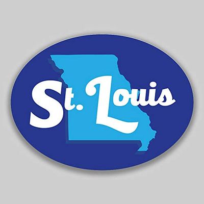 JB Print Magnet Saint Louis Missouri Oval Vinyl City Town College University Vinyl Decal Sticker Car Waterproof Car Decal Magnetic Bumper Sticker 5"