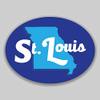 JB Print Magnet Saint Louis Missouri Oval Vinyl City Town College University Vinyl Decal Sticker Car Waterproof Car Decal Magnetic Bumper Sticker 5" view 1