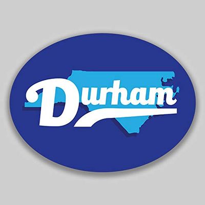 JB Print Magnet Durham North Carolina Oval Vinyl City Town College University Vinyl Decal Sticker Car Waterproof Car Decal Magnetic Bumper Sticker 5"