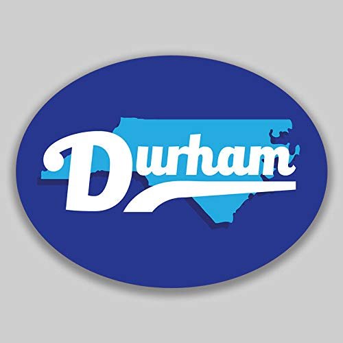 JB Print Magnet Durham North Carolina Oval Vinyl City Town College University Vinyl Decal Sticker Car Waterproof Car Decal Magnetic Bumper Sticker 5"