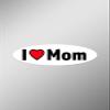 JB Print Magnet I Love Mom Vinyl Car Laptop Vinyl Decal Sticker Car Waterproof Car Decal Magnetic Bumper Sticker 5" view 1