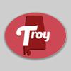 JB Print Magnet Troy Alabama Oval Vinyl City Town College University Vinyl Decal Sticker Car Waterproof Car Decal Magnetic Bumper Sticker 5" view 1