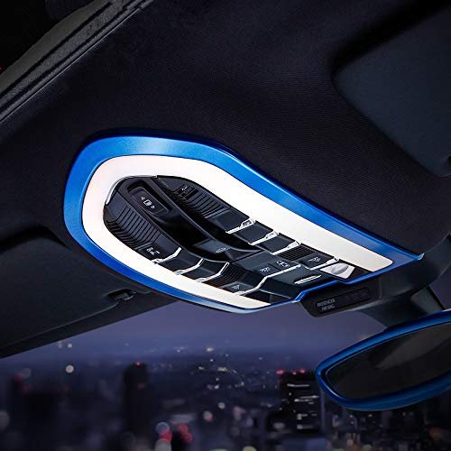 HOTRIMWORLD Blue Interior Front Roof Reading Light Trim Cover 1pcs for Porsche Cayenne 2011-2017