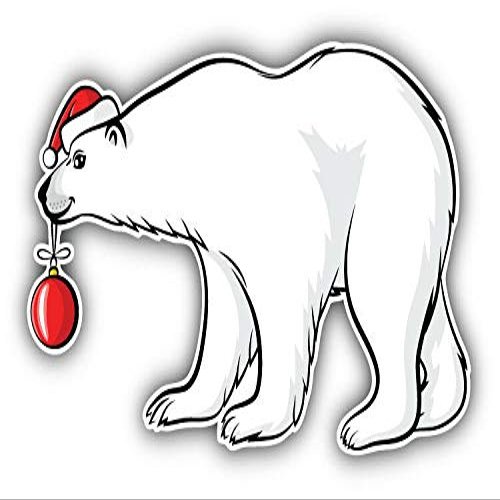 KW Vinyl Magnet Christmas Bear Truck Car Magnet Bumper Sticker Magnetic 5"