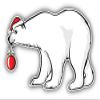 KW Vinyl Magnet Christmas Bear Truck Car Magnet Bumper Sticker Magnetic 5" view 1