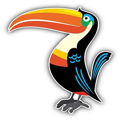 KW Vinyl Magnet Funny Toucan Truck Car Magnet Bumper Sticker Magnetic 5"