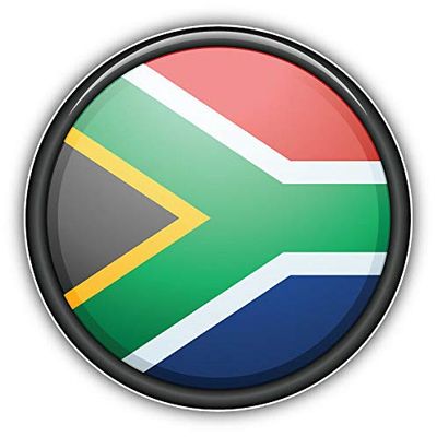 KW Vinyl Magnet South Africa World Flag Glossy Emblem Truck Car Magnet Bumper Sticker Magnetic 5"