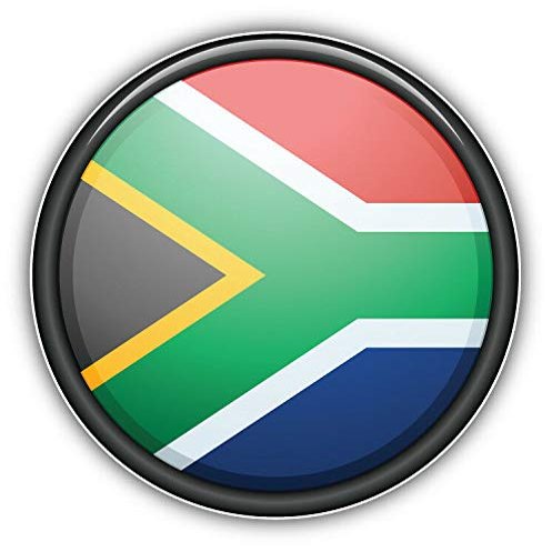 KW Vinyl Magnet South Africa World Flag Glossy Emblem Truck Car Magnet Bumper Sticker Magnetic 5"