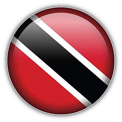 KW Vinyl Magnet Trinidad and Tobago World Flag Label Truck Car Magnet Bumper Sticker Magnetic 5"