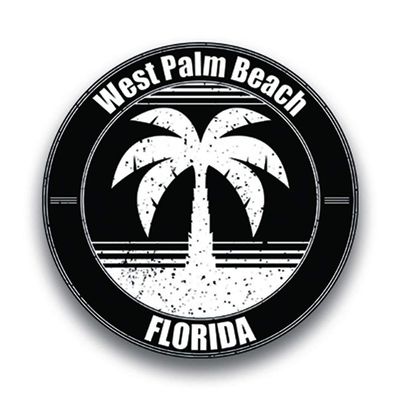 JB Print Magnet West Palm Beach Florida Vinyl Vacation Explore Memory Souvenir Vinyl Decal Sticker Car Waterproof Car Decal Magnetic Bumper Sticker 5"