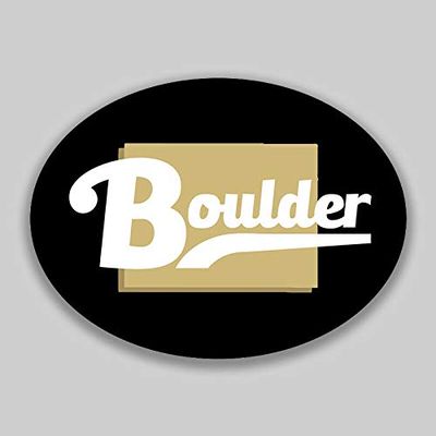 JB Print Magnet Boulder Colorado Oval Vinyl Town City College University Vinyl Decal Sticker Car Waterproof Car Decal Magnetic Bumper Sticker 5"